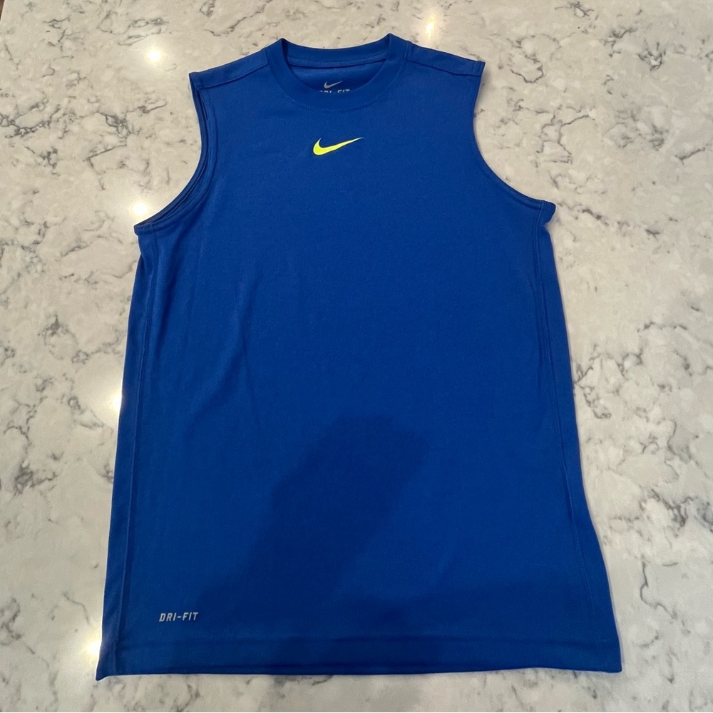 Boys YS Nike Royal Blue Dri-Fit Tank Top
